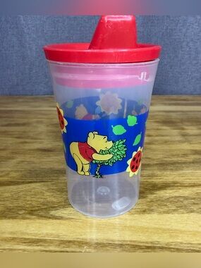 Vintage Disney Winnie the Pooh First Years Toddler Sippy Cup 6 oz